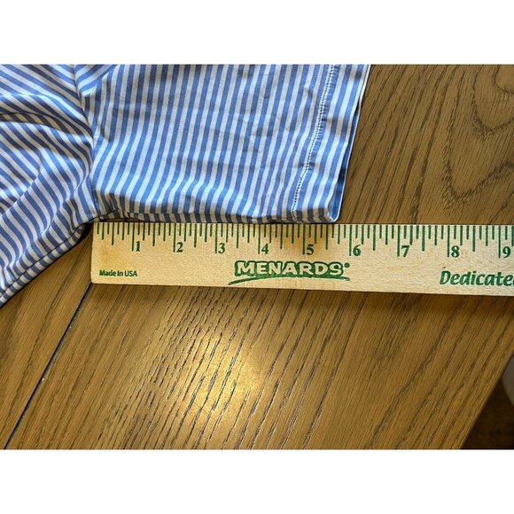 RLX Ralph Lauren Blue Striped Golf Polo Shirt Size XL Stretchy Athleisure Preppy - Picture 6 of 13